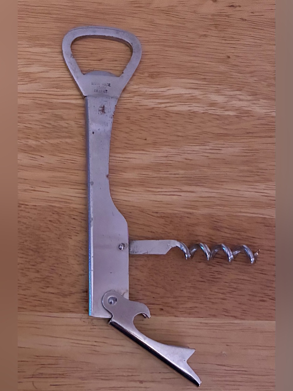 Two-in-One Stainless Steel Corkscrew & Bottle Opener - Silver
